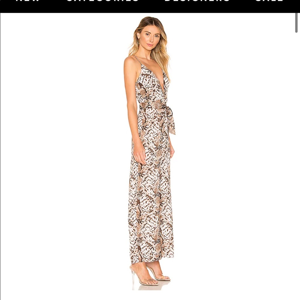 Snake print jumpsuit